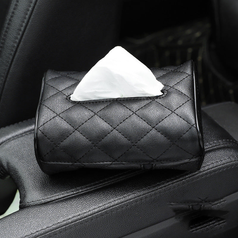 Car Hanging Leather Tissue Bag
