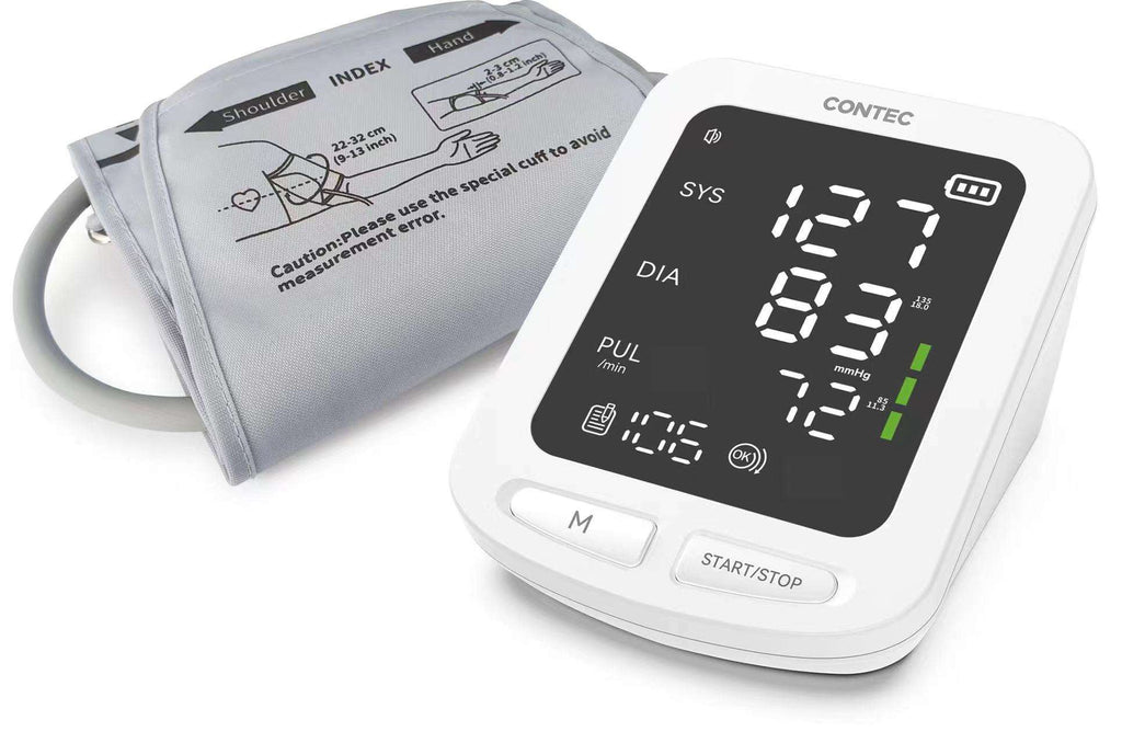 Digital Blood Pressure Monitor with Large Display & Cuff | Automatic BP Machine with Pulse Rate Detection & Memory Function