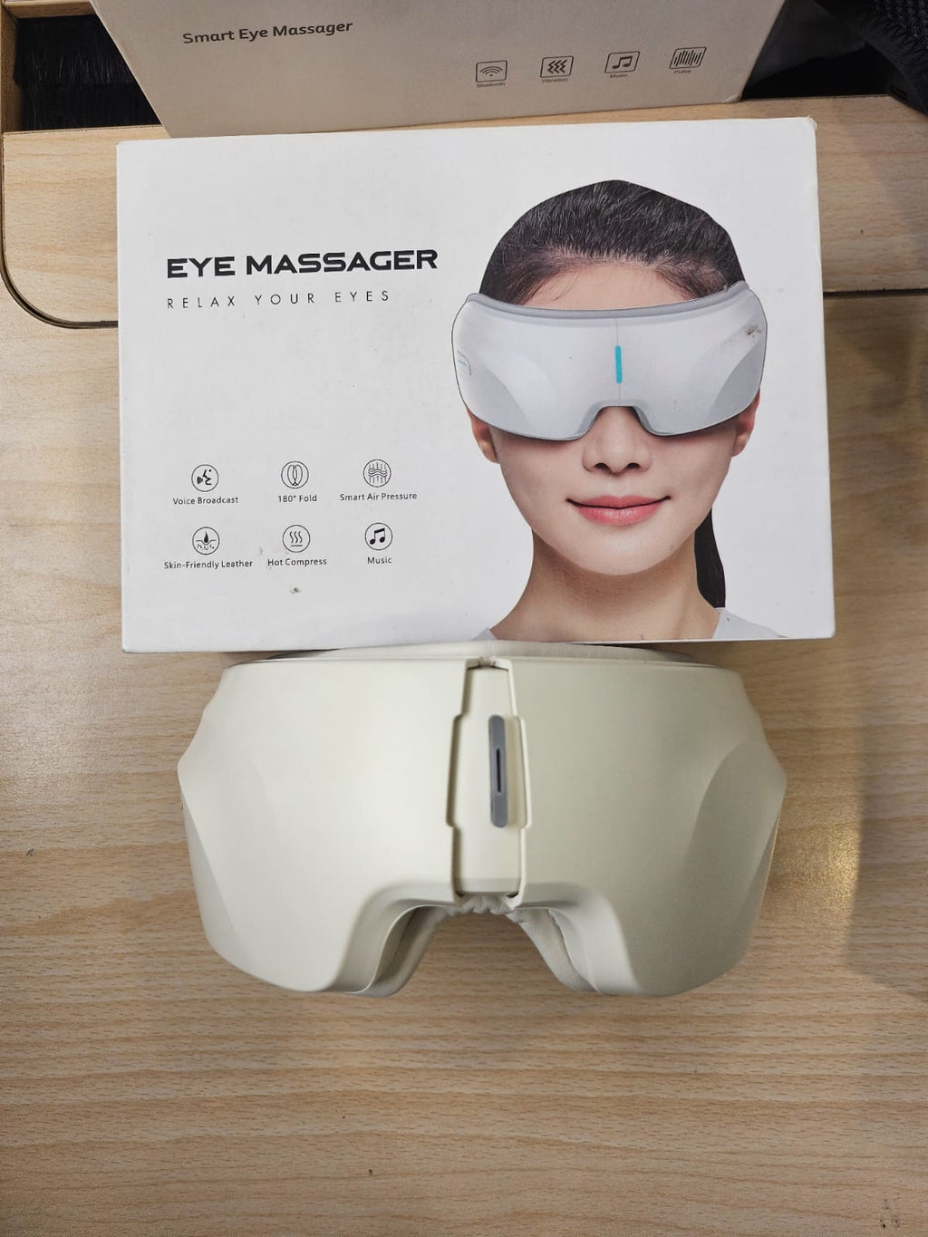 Smart Eye Massager with Heat, Air Pressure & Bluetooth Music | Foldable Eye Relaxation Device