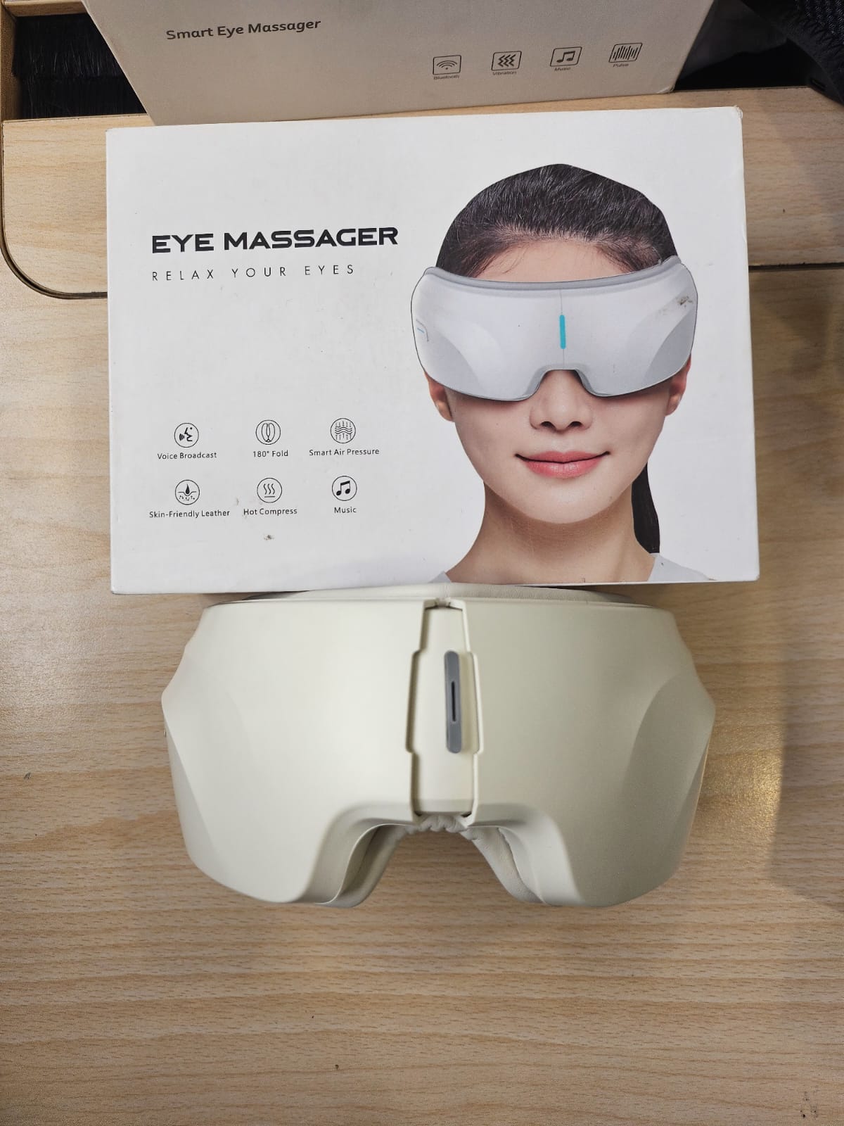Smart Eye Massager with Heat, Air Pressure & Bluetooth Music | Foldable Eye Relaxation Device