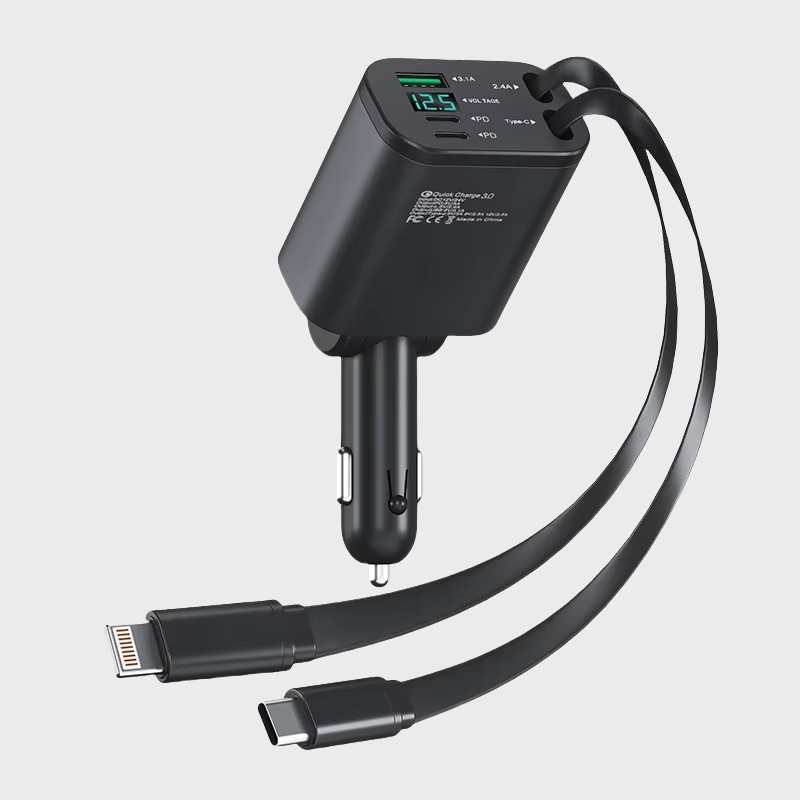 FAST CHARGING CAR MOBILE PHONE CHARGER | MULTI-FUNCTION 3-IN-1 SOCKET ADAPTER