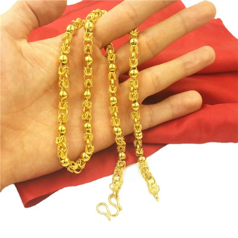Gold-Plated Luxury Ornamental Chain | Traditional Heavy-Design Necklace for Men & Women (Fashion Jewelry)