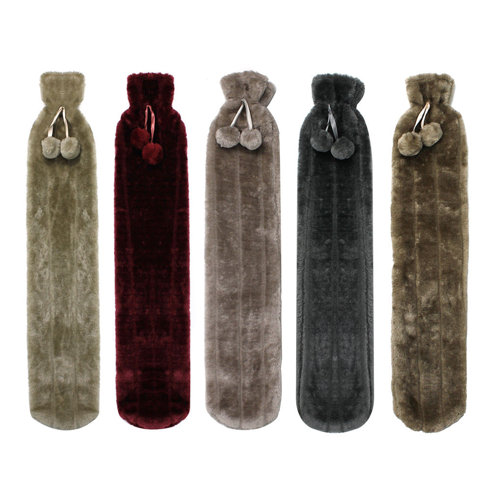 Hot Water Bottle with Soft Cover | Leak-Proof Rubber Heat Bag for Pain Relief, Cramps & Winter Warmth