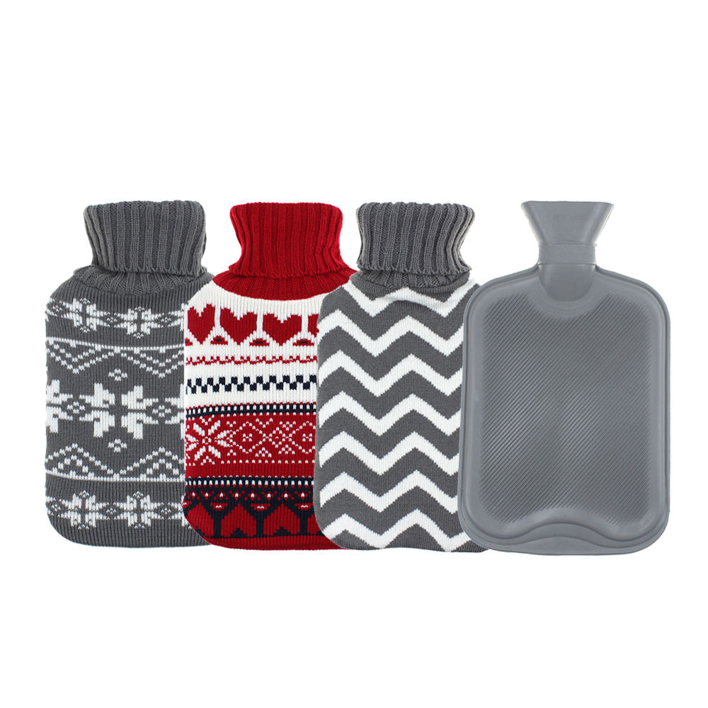 Hot Water Bottle with Soft Cover | Leak-Proof Rubber Heat Bag for Pain Relief, Cramps & Winter Warmth