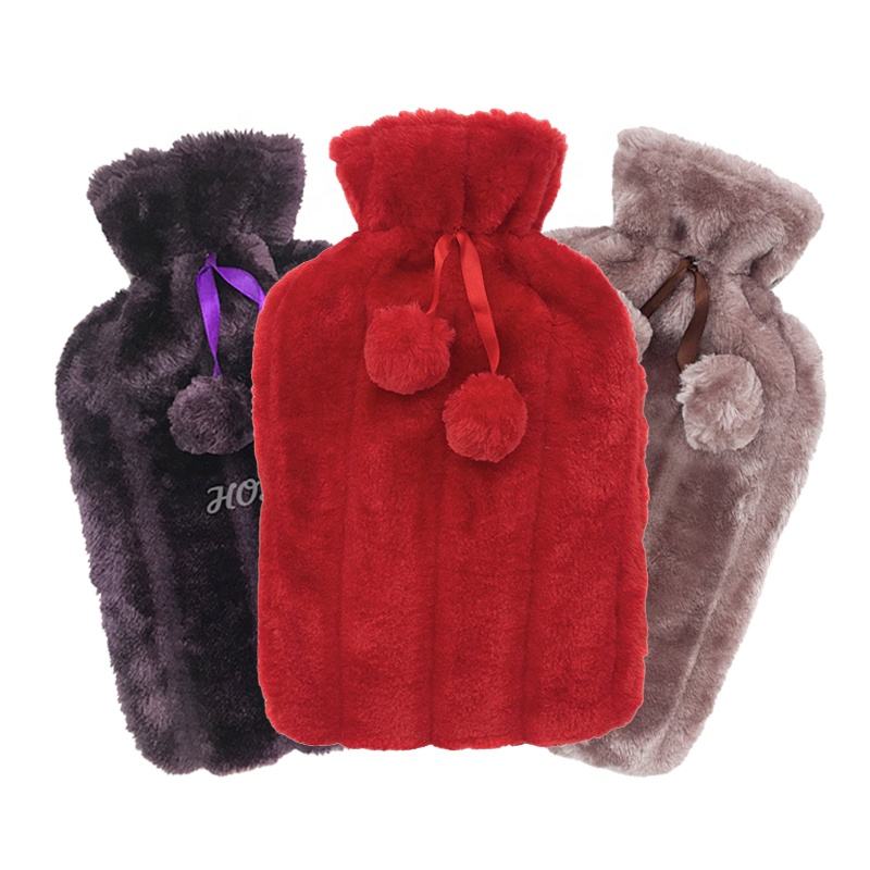 Hot Water Bottle with Soft Cover | Leak-Proof Rubber Heat Bag for Pain Relief, Cramps & Winter Warmth