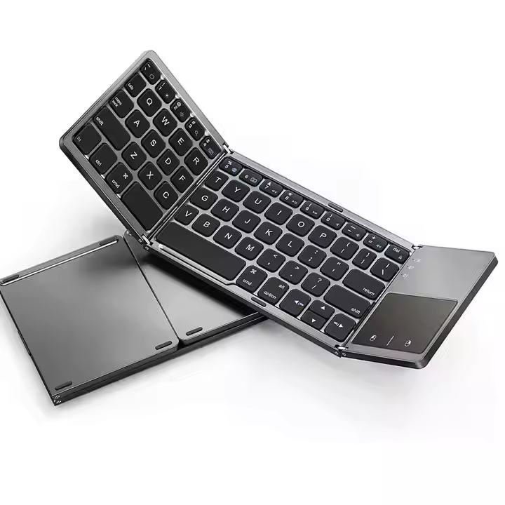 Keyboard with Laser Pointer & Touchpad Foldable Wireless
