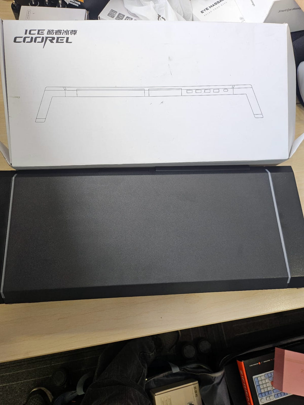 Adjustable Monitor Stand Riser with USB Ports | Desktop Organizer & Laptop Cooling Base