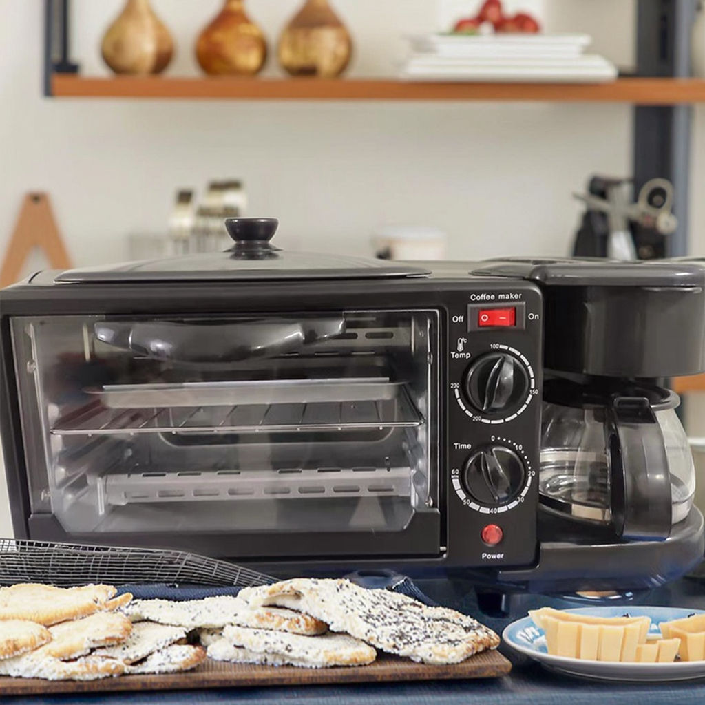 New Hot Sell 3-in-1 Breakfast Maker — Oven, Coffee Maker & Frying Pan Combo