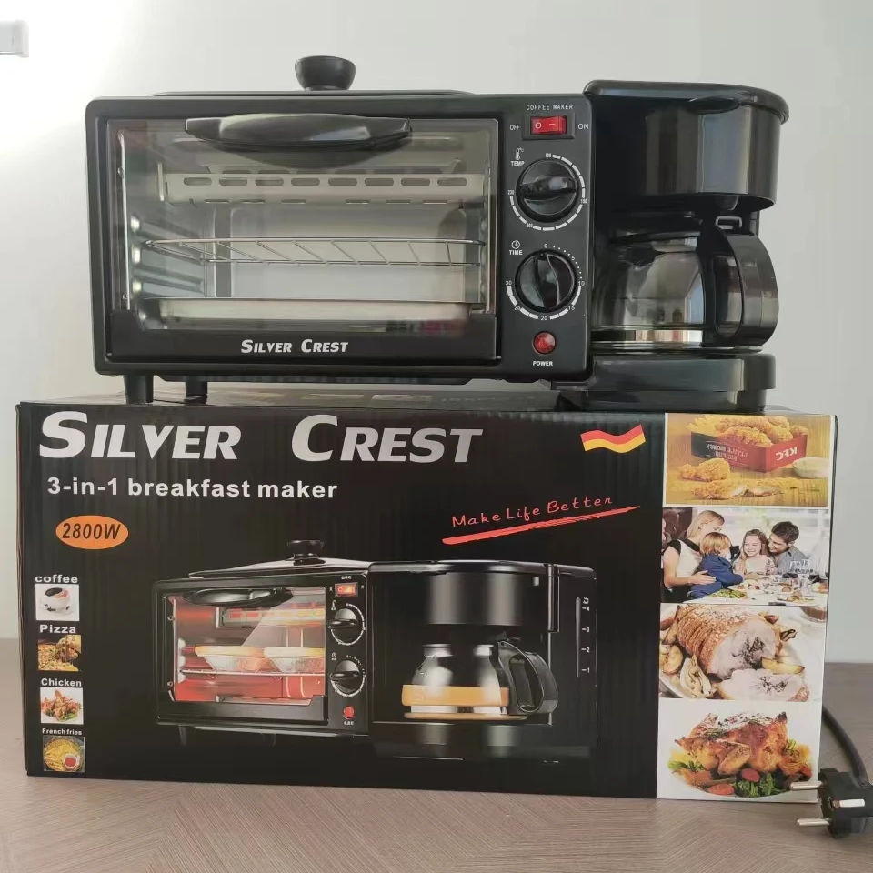 New Hot Sell 3-in-1 Breakfast Maker — Oven, Coffee Maker & Frying Pan Combo