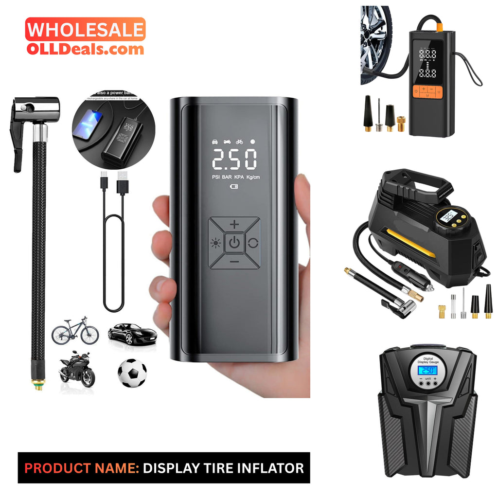 DIGITAL DISPLAY TIRE INFLATOR FOR VEHICLES