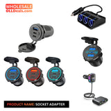 FAST CHARGING CAR MOBILE PHONE CHARGER | MULTI-FUNCTION 3-IN-1 SOCKET ADAPTER