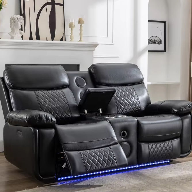 Premium Recliner Chair – Manual Reclining Sofa with Footrest & Soft Cushion | Modern Design for Living Room & Office