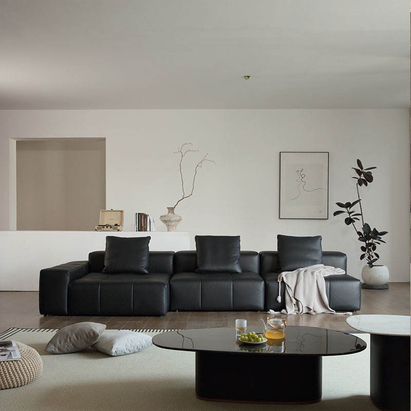 Sofa Set for Living Room | 3+1+1 Modern Fabric Sofa with Cushions & Wooden Frame