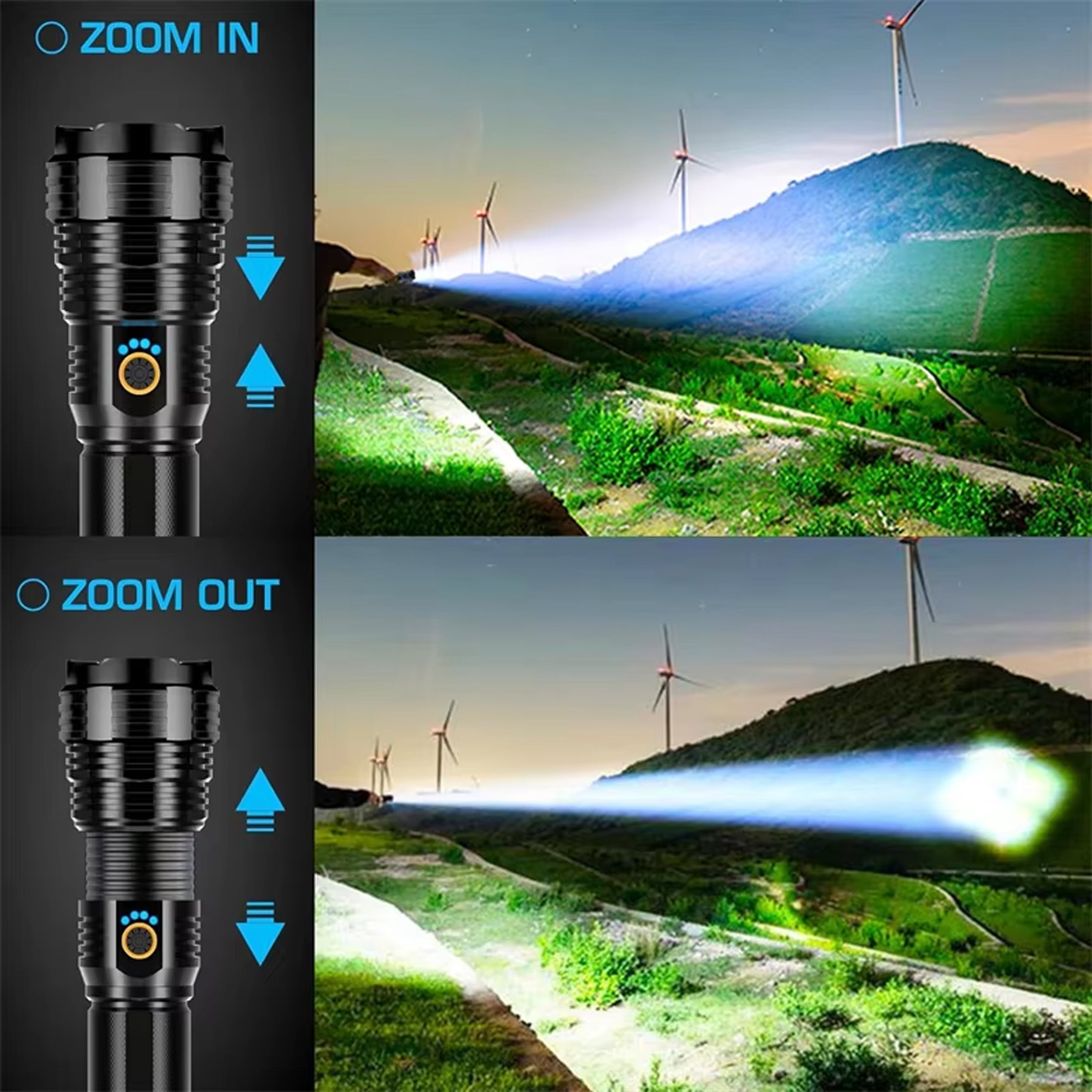 High Power Portable Rechargeable Led Flashlight