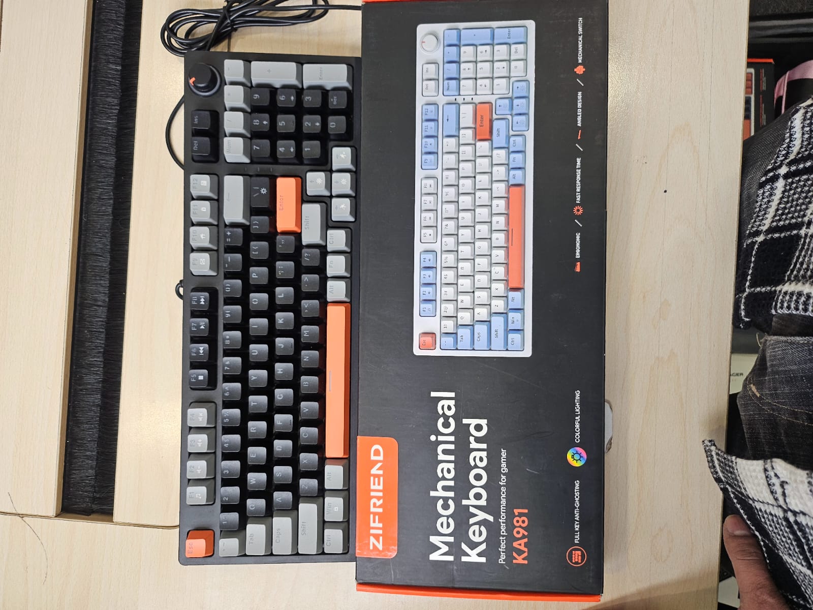 K98PRO Tri-Mode RGB Mechanical Keyboard | Blue Switch Gaming Keyboard with Wireless/BT/2.4G, Waterproof ABS Body