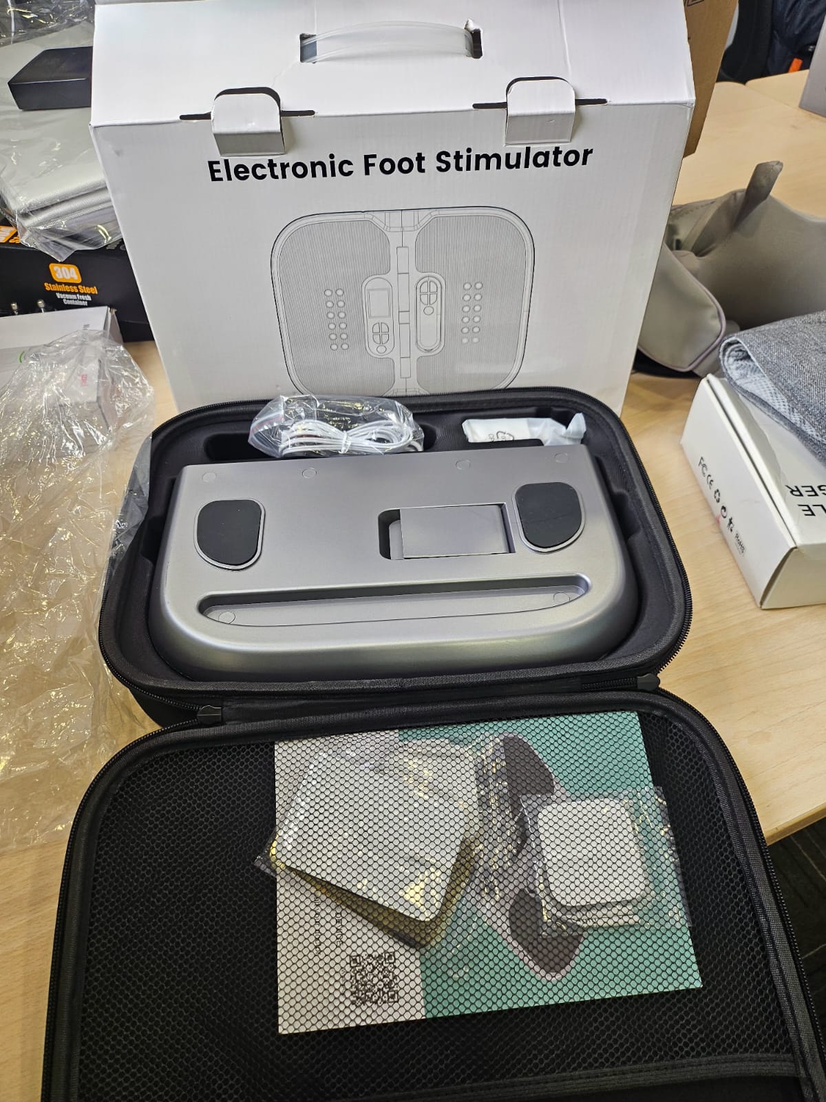 EMS & TENS Electronic Foot Stimulator | Circulation Booster & Muscle Relaxation Therapy Device