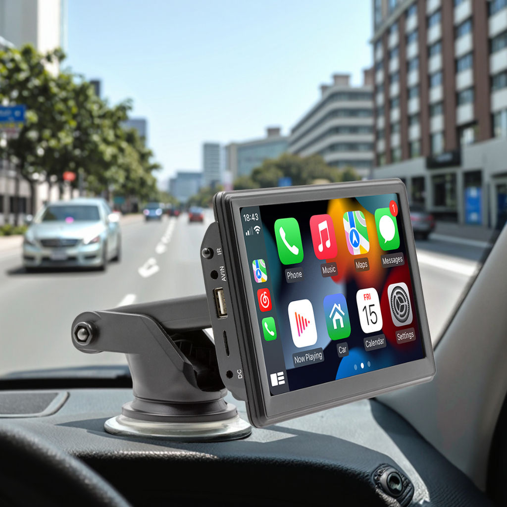 Car Monitor with HD Display & Rear View Camera Support | 7-Inch Touchscreen Dashboard Monitor for Parking & Entertainment