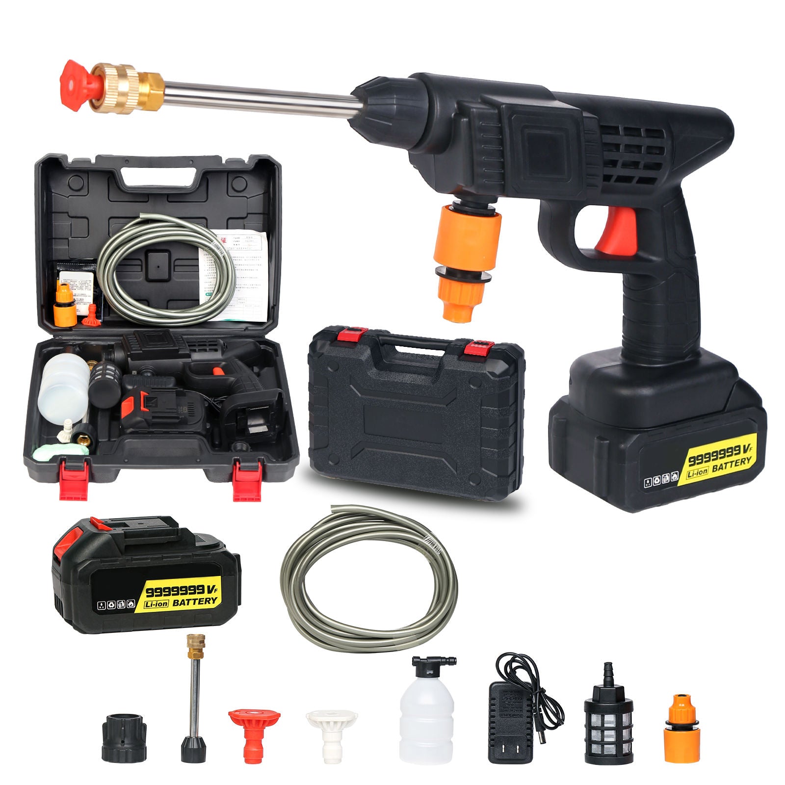 High-Pressure Car Washer with Powerful Motor & Adjustable Nozzle | Portable Water Cleaning Machine for Home & Vehicle Wash