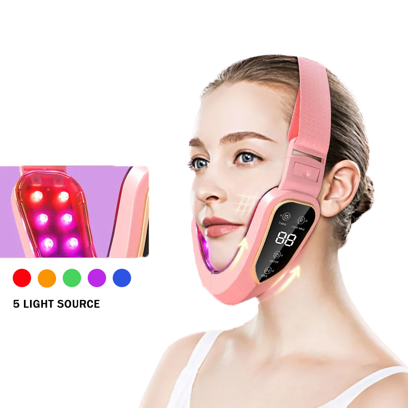 Rechargeable Face Massager Roller with Vibration & LED Therapy | 3-in-1 Facial Lifting & Skin Tightening Device