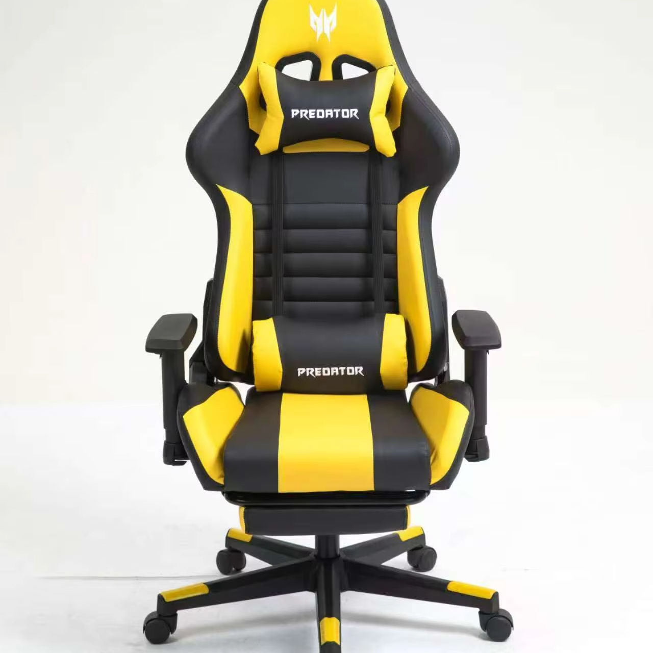 Ergonomic Gaming Chair with Footrest & Lumbar Support | Adjustable Reclining Office Chair with Headrest & 360° Swivel