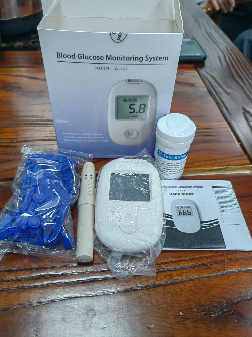 Digital Glucose Meter with Test Strips & Lancet Device | Accurate Blood Sugar Monitoring Machine for Home Use