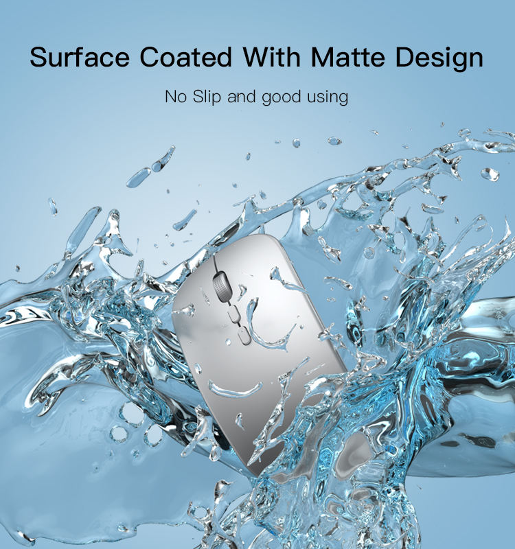 Wireless Mouse with Silent Click & Adjustable DPI | Rechargeable Bluetooth Mouse for Laptop & PC