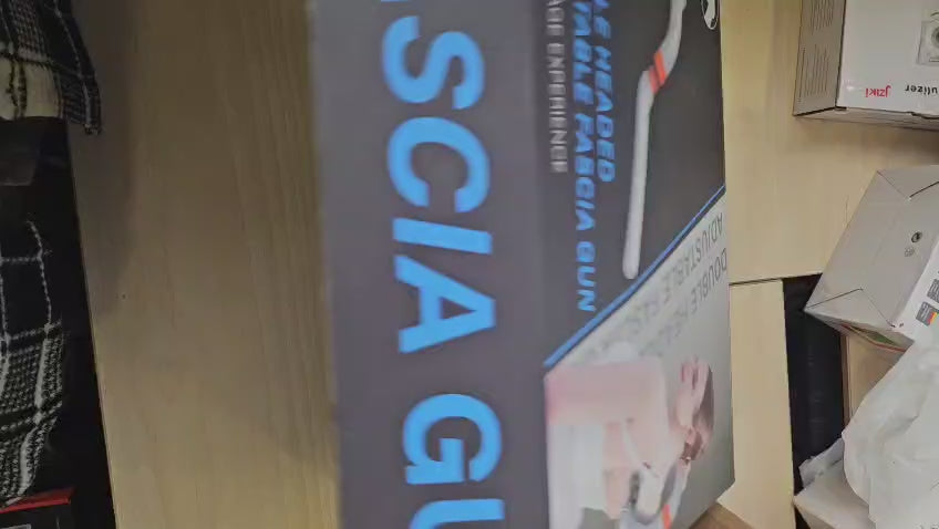 U-Shaped Double-Head Fascia Gun | Curved Hook Back Massager for Deep Tissue & Muscle Relaxation